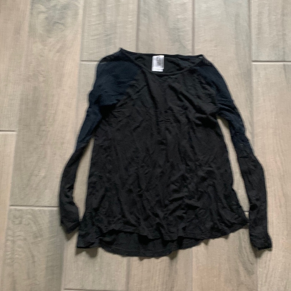 Erge netted sleeve long sleeve top